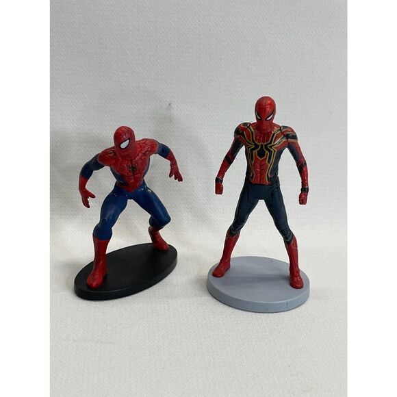 Spiderman Lot of 2 Figures Iron Spider and Ready to fight 3in - Picture 1 of 5